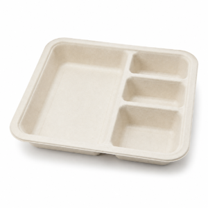 4 Compartment Bagasse Meal Tray