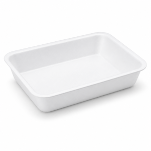 Foam Meat Tray #2D - White (biodegradable) Deep