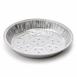 750 ml Round Perforated Aluminum Foil Container - 24 cm