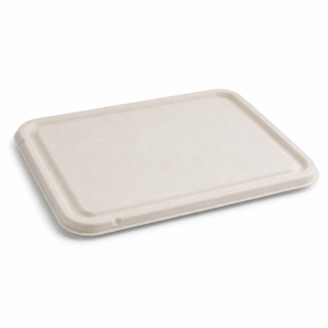 Bagasse 4-Compartment Meal Tray Lid (280 x 216 mm)