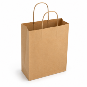 Unbranded brown twisted handle paper bag 8 x 4.5 x 10.25 inches