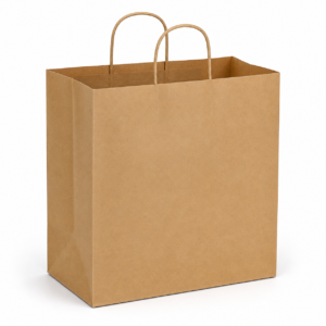 Unbranded brown deep gusset twisted handle paper bag 10 x 6.75 x 12 inches