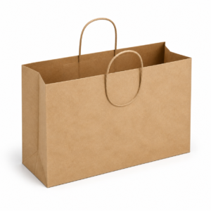 Unbranded wide brown twisted handle paper bag 16 x 6 x 12 inches