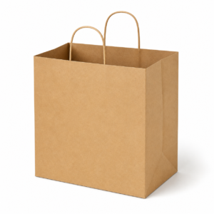 Unbranded brown twisted handle paper bag 13 x 7 x 13 inches
