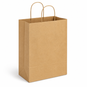 Unbranded tall brown twisted handle paper bag 13 x 6 x 15.75 inches