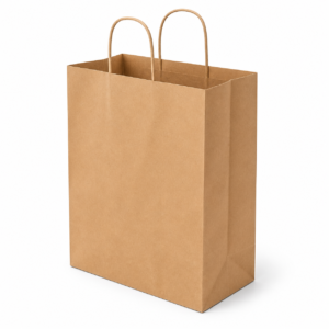 Unbranded tall brown twisted handle paper bag 13 x 7 x 17 inches