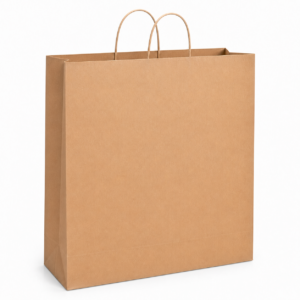 Unbranded tall brown twisted handle paper bag 16 x 6 x 19.25 inches