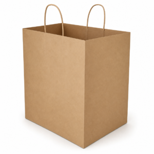 Unbranded extra-deep brown twisted handle paper bag 16 x 11 x 18.25 inches