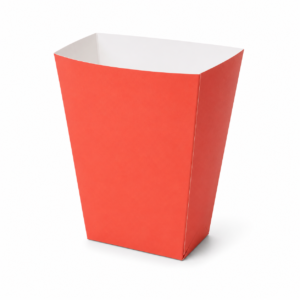 Blank coral medium open crispy chicken popcorn box