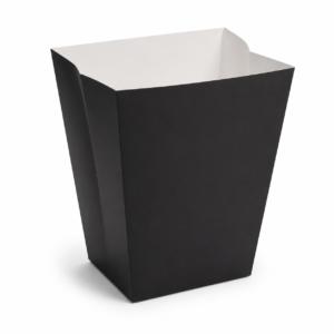 Blank black large open crispy chicken popcorn box