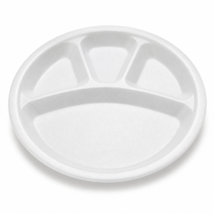 Foam Round Plate 12 in 4-Compartment