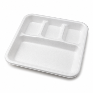 Foam Square Plate 12 in 4-Compartment