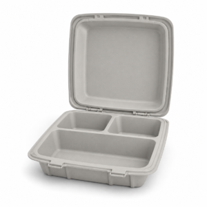 MFPP Hinged Tray 7×7 - Gray, 3 Compartments