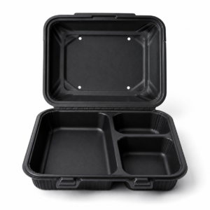 MFPP Hinged Tray 9×9 - Black, With Compartments