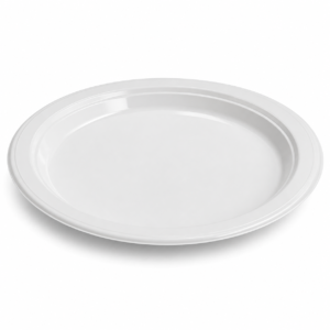 Rigid MFPP Plate #9 - White, No Compartments Bulk Pack