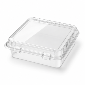 OPS Double Hinged Container - 11 oz Clear