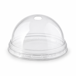 Paper Food Container Lid - Dome, Clear