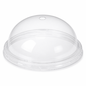 Paper Food Container Lid - 8-10 oz, Dome, Clear