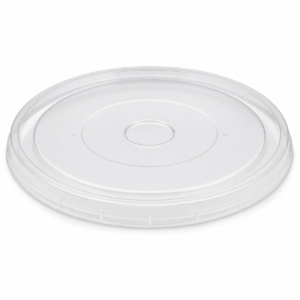 Paper Food Container Lid - 12-32 oz, Flat, Translucent