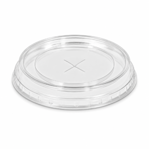PLA Cold Cup Lid - 7/10 oz, Flat Dome Lid, Clear