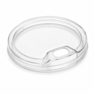 PLA Cold Cup Lid - 9 and 12-24 oz, Flat Sip Lid, Clear