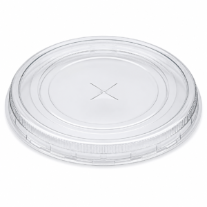 PLA Cold Cup Lid - 32 oz, Flat Lid, Clear