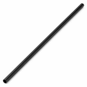 PLA Straw - 5.75 in 3 mm Black Cocktail