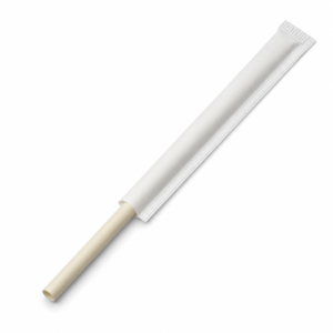 PHA Straw - 7.5 in 6 mm Wrapped Natural White