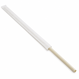 PHA Straw - 10.25 in 7 mm Wrapped Natural White