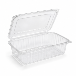 PLA Hinged Rectangular Deli Container - Hinged Container, Clear