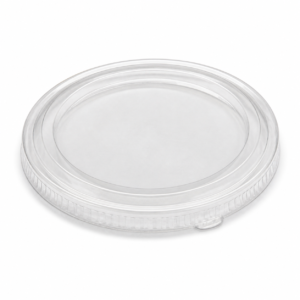 PLA Take-Out Container Lid - 2-4 oz Portion Cup Lid, Clear