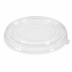 PLA Take-Out Container Lid - 5 oz Round Deli Lid, Clear