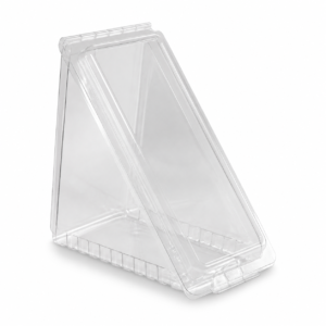 PLA Sandwich Wedge - 4.25 x 4.25 x 6.5 x 3 in, Clear