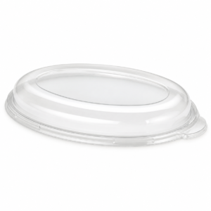 RPET Lid - 24/32/48 oz Oval Lid, Clear