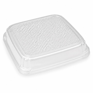 PLA Lid - Dome Lid for Taco Tray, Clear 7.25 x 7 x 1.5 in