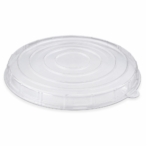 RPET Lid - 16 in Pizza Tray Lid, Clear