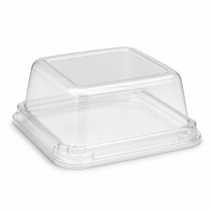 RPET Lid - 5 in Lid, Clear 5 x 5 x 2 in