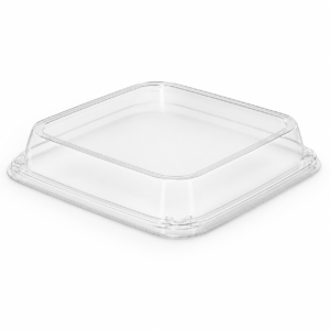PLA Lid - 8 in Lid, Clear 8 x 8 x 1.75 in