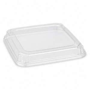 RPET Lid - 8 in Lid, Clear 8 x 8 x 1.75 in