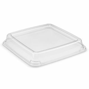 PLA Lid - 9 in Lid, Clear 9 x 9 x 1.75 in