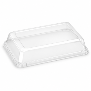Dome RPET Lid for 10 x 7 in Containers - Clear