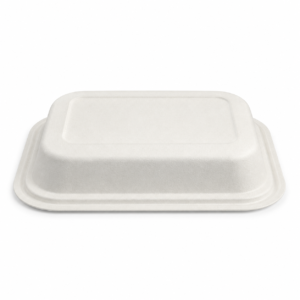Fiber Lid - 48 oz Dome Lid, White 10 x 7 x 1.25 in