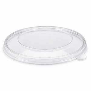 PLA Bowl Lid - Flat Lid (12-16 oz Coupe Bowls), Clear