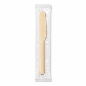 unbranded individually wrapped 6.5 inch birch wood disposable knife