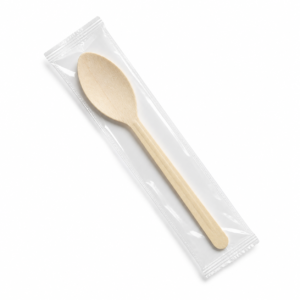 unbranded individually wrapped 6.5 inch birch wood disposable spoon