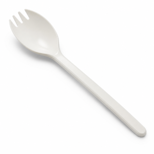PLA Cutlery - 6 in Spork, White