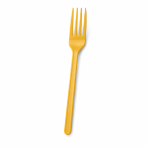 PLA Cutlery - 7 in Fork, Yellow