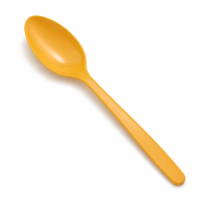 PLA Cutlery - 6 in Spoon, Yellow