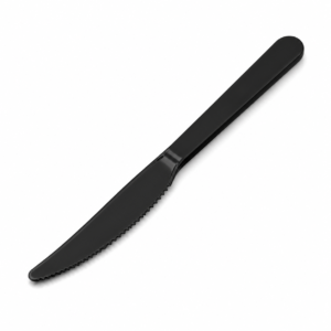 100% Recycled RPS Cutlery - 6 in Knife, Black