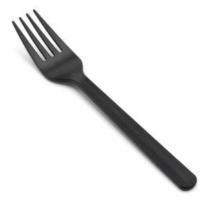100% Recycled RPS Cutlery - 6 in Fork, Black